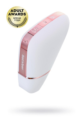Вакуум-волновой бесконтактный стимулятор клитора Satisfyer Love Triangle, силикон, белый, 8,8 см. (0