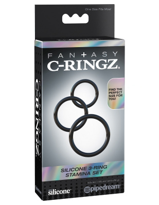 Набор эрекционных колец Fantasy C-Ringz Silicone 3-Ring Stamina Set (5912-23 PD)