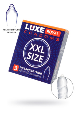 Презервативы Luxe, royal, XXL size, 18 см, 5,2 см, 3 шт. (УТ-00002356)