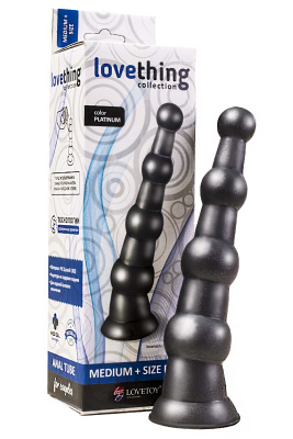 ВТУЛКА АНАЛЬНАЯ размер MEDIUM+ SIZE, L 180 мм, цвет платиновый (427203)