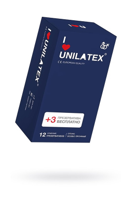 Презервативы Unilatex, extra strong, гладкие, 19 см, 5,4 см, 12 шт. (0T-00009301)