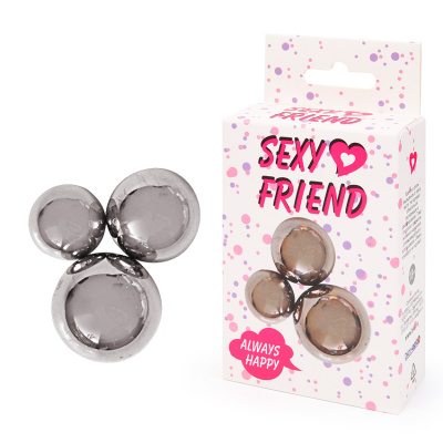 ШАРИКИ ВАГИНАЛЬНЫЕ 3шт без шнурка, металл D 35 мм (180 гр.), D30 мм (110 гр.), D25 мм (65 гр.) (SF-7